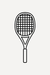 Tennis racket line art vector