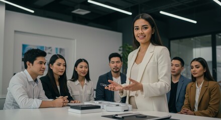 Business meeting and presentation in a modern office for team collaboration and strategy