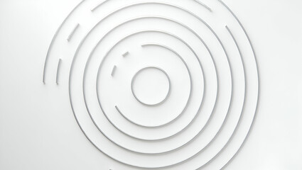 Obraz premium Flat Layer Concentric Circuit Arcs with Bold Metallic Lines for Modern Corporate Branding