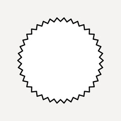 Starburst round geometric badge vector