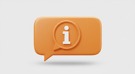 A friendly orange message bubble cheerfully delivers important information with a clean, minimalist design.