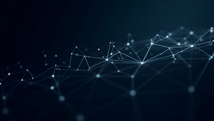 Ultra Modern Geometric Tech Design: Flat Compose Angular Outlines & Nodes