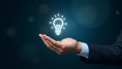 Holographic Business Insight Analysis: Planning Symbol in Minimalist Space for Stock Photos