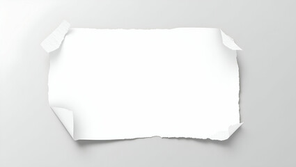 Naklejka premium White Torn Paper Poster Glued to Wall with Space for Text - Ideal for Marketing & Design Projects