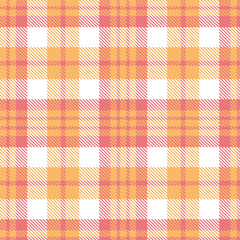 Neon Apricot Seamless Tartan with Pastel Blush Pink accents Textile Design
