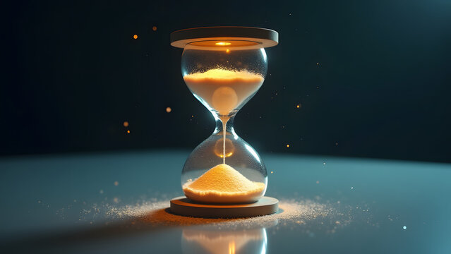 Psychokinetic hourglass where sand responds to viewers' imagined touch through neural detection and projected contact visualizations.
