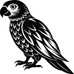 Obraz premium Parrot Bird Silhouette Vibrant and Elegant Avian Vector Design