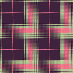 Modern Seamless Tartan in Rich Eggplant tones Textile Design