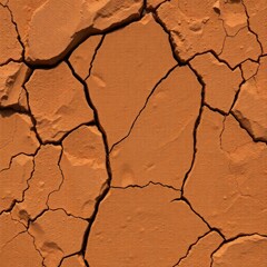 Brown rock texture with cracks. Rough mountain surface. Close-up. Stone background for design. Web banner. Wide. Panoramic.