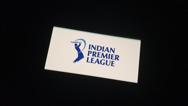 Gurugram, India - March 26 2025: Indian premier league or Ipl logo icon mobile screen, concept of streaming cricket match on smartphone.
