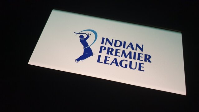 Gurugram, India - March 26 2025: Indian premier league or Ipl logo icon mobile screen, concept of streaming cricket match on smartphone.