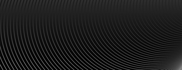 Obraz premium A black background with a black gradient and curved lines, creating a sleek, modern texture. The background is stylish and dynamic. Digital background vector. Black background.