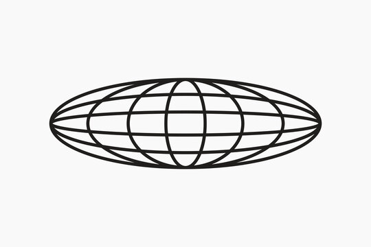 Wire globe shape vector