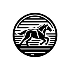 Horse Racing Event Logo Illustration
