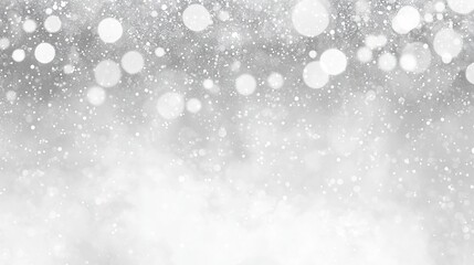 White and Silver Glitter Background: Dreamy Soft Focus Wallpaper Backdrop with White and Grey Glitter Bokeh, Perfect for Christmas Snow or Anniversary Banner