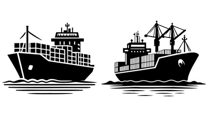Obraz premium Cargo Ship Illustration.
