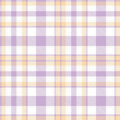 Light Lilac and Pale White Seamless Tartan Textile Design