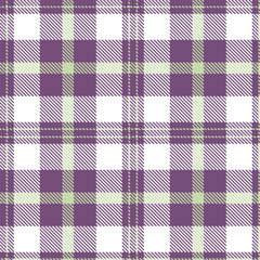 Muted Muted Purple Seamless Tartan with Smoky Beige accents Textile Design
