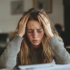 person showing signs of stress