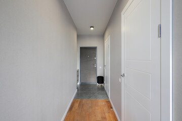 Entrance door inside an apartment interior