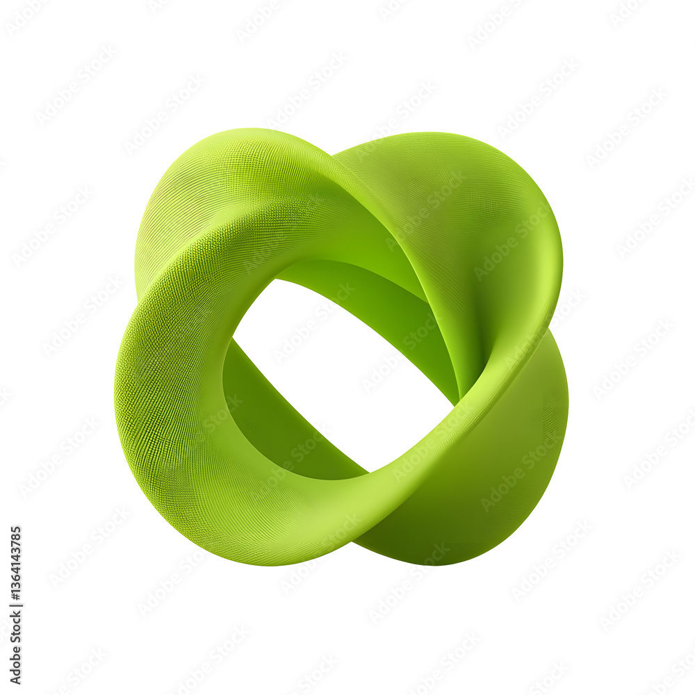 Poster mesmerizing abstract 3d sculpture with flowing green waves and a sleek polished finish showcasing a 