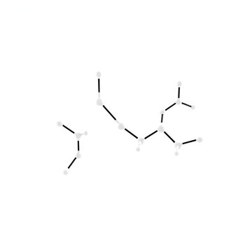 3D image of Sphingolipid skeletal formula - molecular chemical structure of  aliphatic amino alcohol example isolated on white background