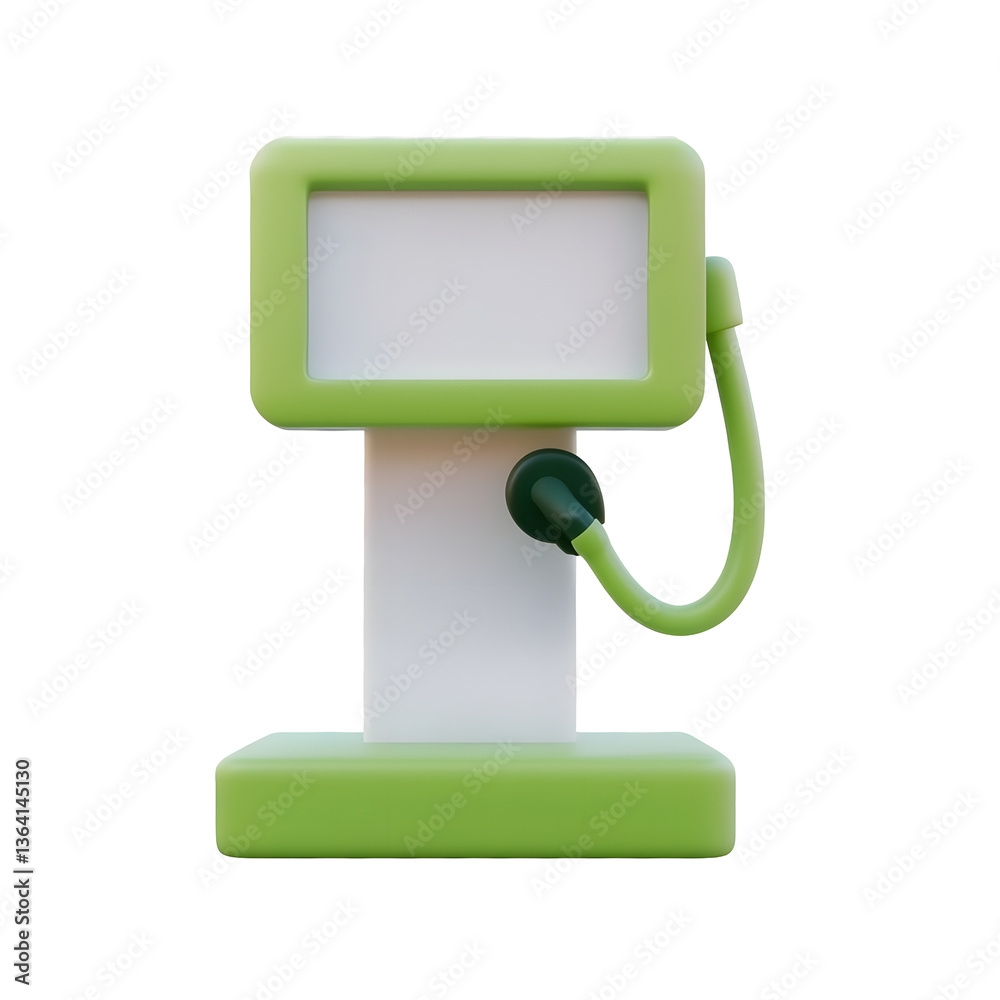 Poster a futuristic and sustainable electric vehicle charging station with a clean minimalist design featur
