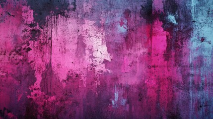 Obraz premium Vibrant urban graffiti artwork showcasing neon colors on a textured wall in a city setting during the evening hours