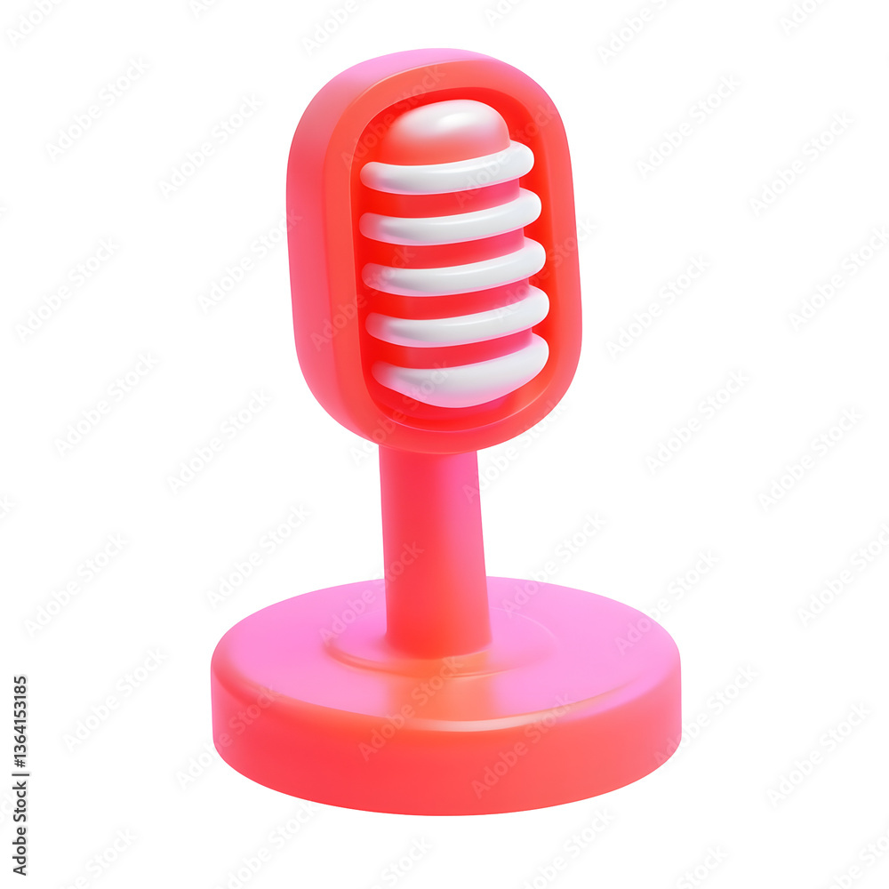 Aufkleber a stylized simplified microphone icon with a rounded head and a sleek minimalist stand design suitab