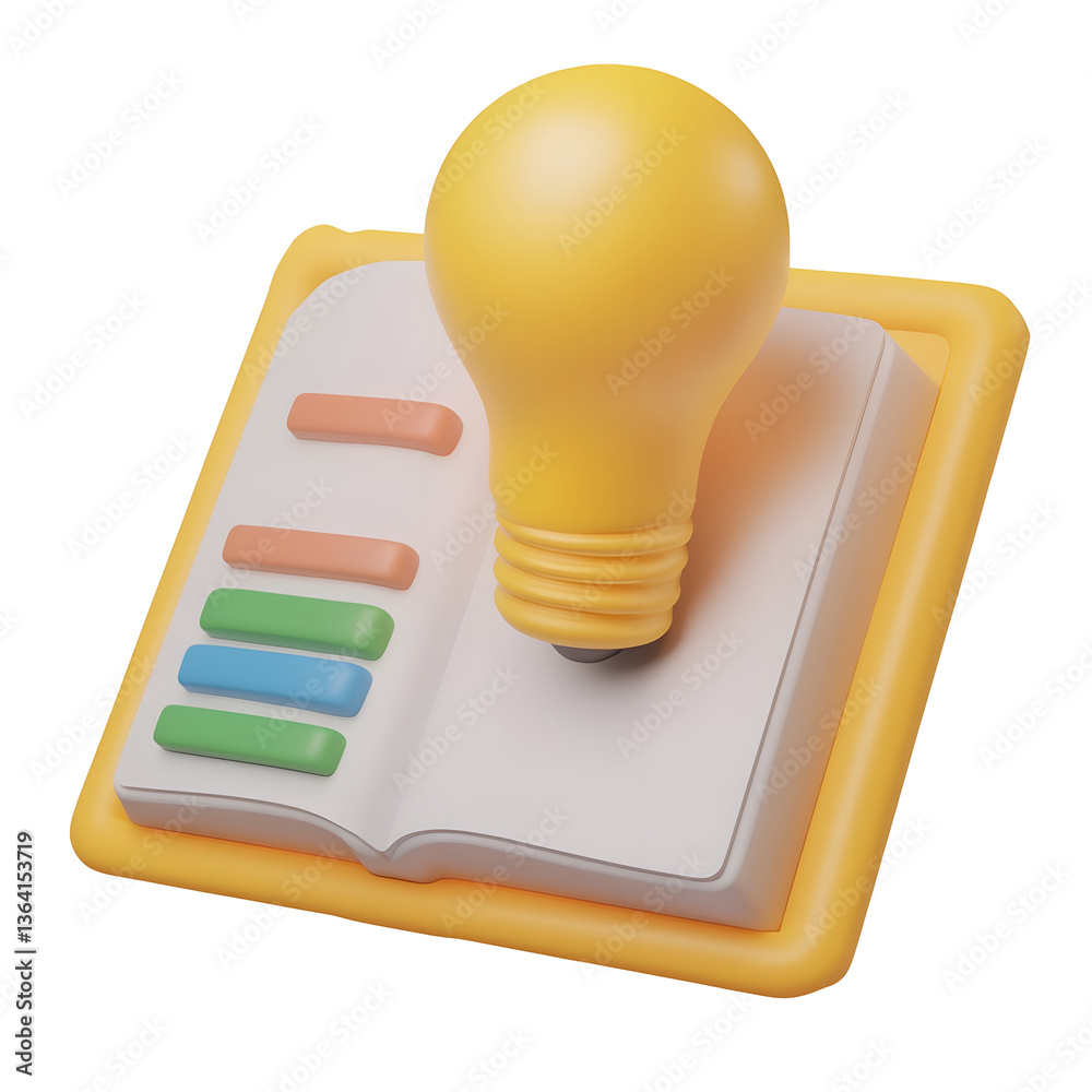 Aufkleber conceptual image representing creativity intelligence and the power of knowledge with a 3d rendered 