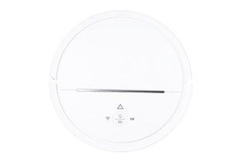 PNG, A robot vacuum cleaner, isolated on white background