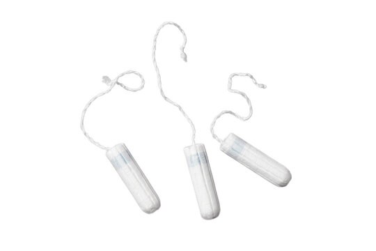 Feminine hygiene and menstruation, White tampons for feminine hygiene and menstruation, isolated on white, PNG