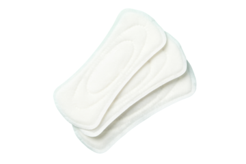 Feminine hygiene and menstruation, Feminine hygiene and menstrual items provide comfort, isolated on white, PNG