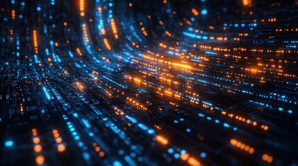 Obraz premium Binary data processing for cyber security and computing technology. Binary code background, 8k Resolution