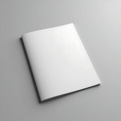 "Blank White Brochure Mockup on Grey Background"