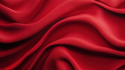 Obraz premium Crimson Silk Drapery: A Study in Texture and Light