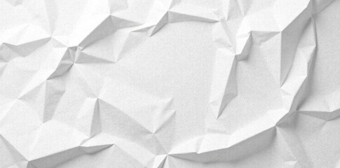 Obraz premium Deep creases, severely crumpled white tissue paper , paper, bunched