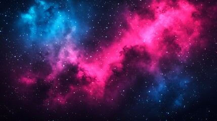 Pink and blue nebula in space. (2)