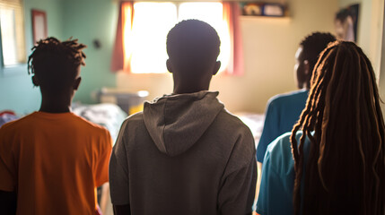 Fototapeta premium A volunteer initiative aimed at mentoring at-risk youth to reduce crime rates.