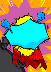 Cartoon background, comic book backdrop. Retro vector comics pop art design.