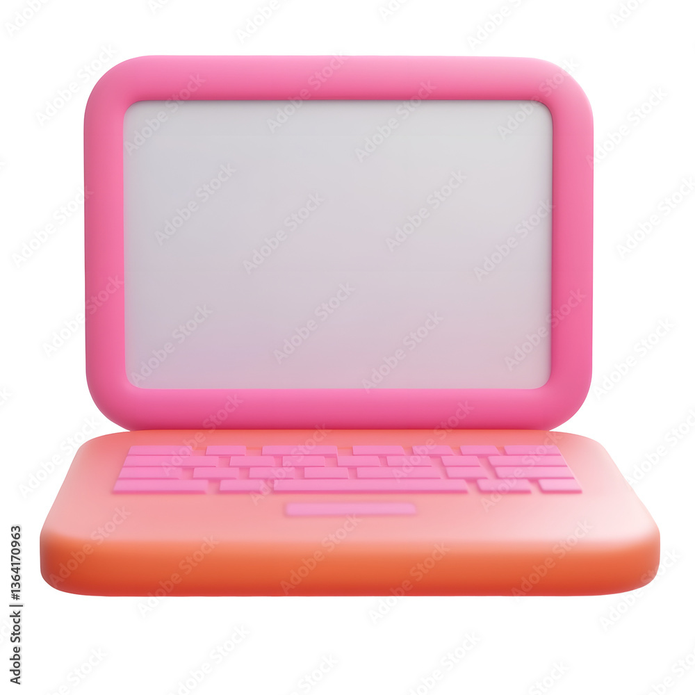 Poster A sleek and sophisticated 3D of a digital notebook with a thin bezel display ergonomic layout and clean user interface design