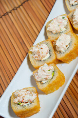 Close-Up of Tempura Shrimp Sushi with Chipotle Sauce