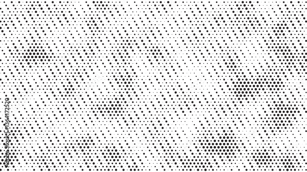 Poster Halftone background vector, abstract backdrop design with two tone pattern and copy space for edit your content. Vector illustration