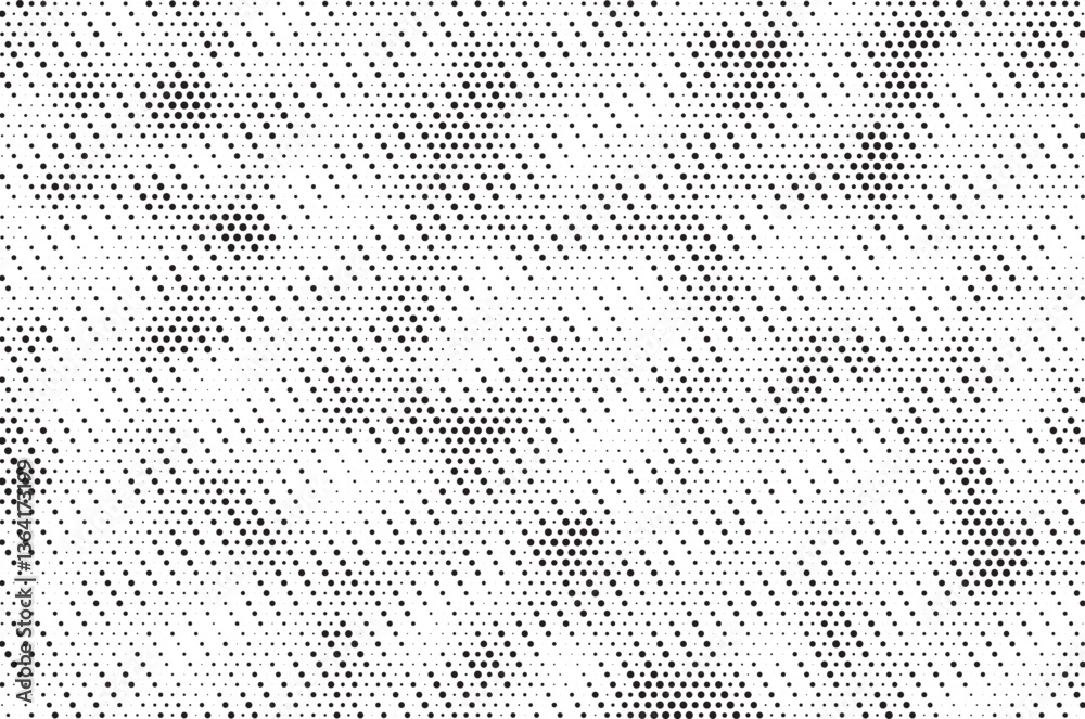 Poster Halftone background vector, abstract backdrop design with two tone pattern and copy space for edit your content. Vector illustration