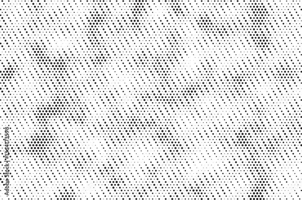 Leinwandbilder Halftone background vector, abstract backdrop design with two tone pattern and copy space for edit your content. Vector illustration