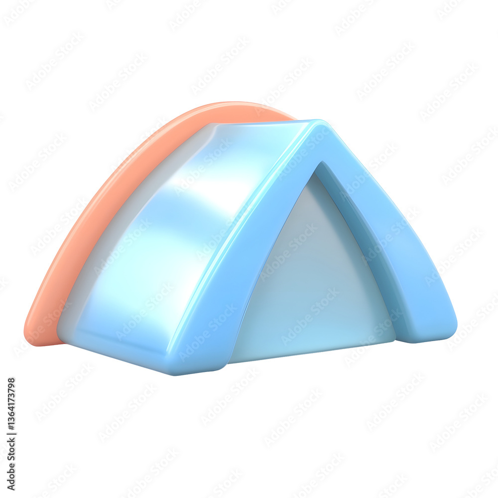 Poster A simple and modern camp tent icon with a minimal design optimized for website UI and featuring a structured balanced layout against a white transparent background