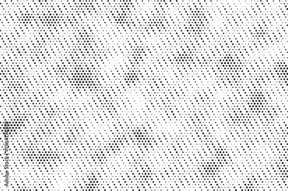Poster Halftone background vector, abstract backdrop design with two tone pattern and copy space for edit your content. Vector illustration