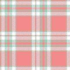 Modern Rich Pale Teal Seamless Tartan Textile Design