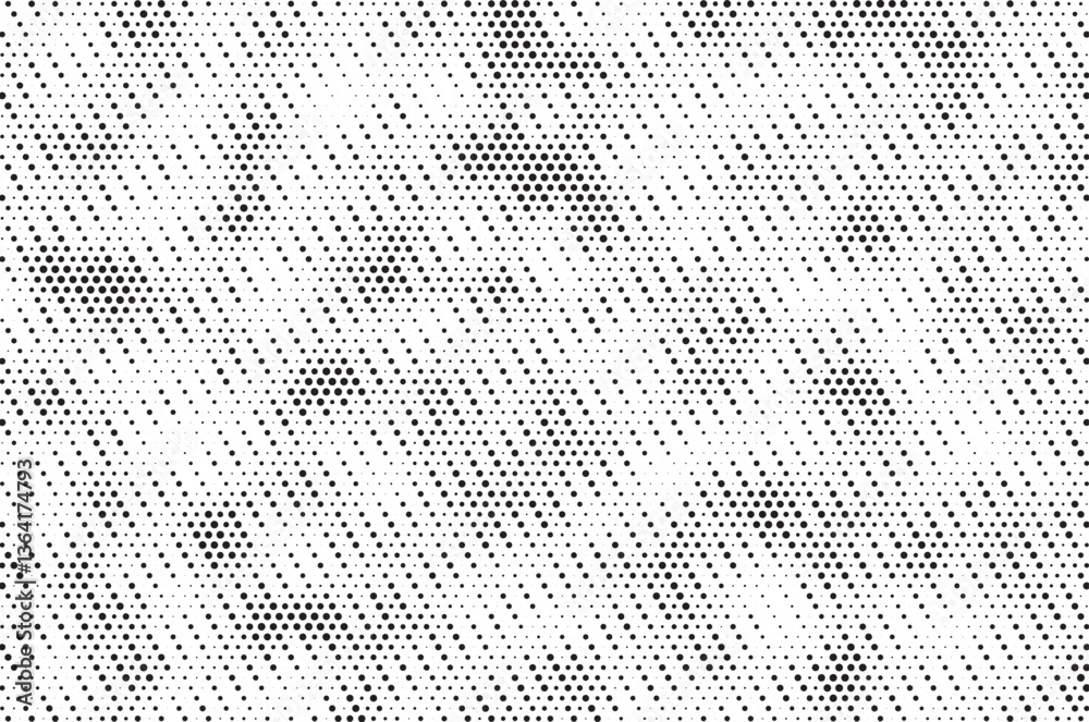Poster Halftone background vector, abstract backdrop design with two tone pattern and copy space for edit your content. Vector illustration