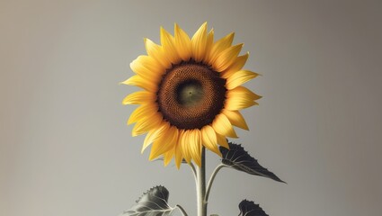 Obraz premium Beautiful Sunflower Isolated White Background